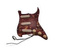 golpeador humbucker Pastillas de guitarra Loaded Pickguard, 5 pastillas, pastillas de bobina simple SSS, juego de cubiertas de pastillas amarillas(03)