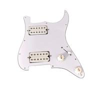 golpeador humbucker Placa protectora de golpeador de guitarra precableada con 11 orificios y pastillas para cuerdas de guitarra piezas y juego de herramientas de instalación(White)