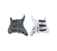 golpeador humbucker Protector de guitarra eléctrica 2 juegos de paneles panel simple panel doble interruptor de 5 velocidades circuito de captación juego completo(Black)