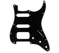 Golpeador moderno Fender HSS Stratocaster de 11 agujeros, negro, 3 capas (hum de 3 tornillos)