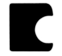 Golpeador para guitarra negro adhesivo. Con forma (20x19cm). Marca: Samba. Fabricado en España