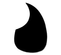 Golpeador para guitarra, negro adhesivo. Forma de gota (lágrima). Marca: Samba. Fabricado en España