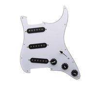 Golpeador precableado Alnico 5, 3 pastillas de bobina simple, golpeador de guitarra eléctrica cargado, pastilla blanca negra (Color : White Bk pickup 2)