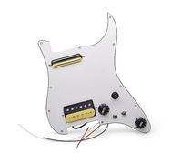 Golpeador Precableado Alnico 5 Golpeador De División De Bobina Golpeador Cargado HH Con Pastillas Humbucker (Color : Bk with yellow)