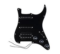 Golpeador precableado cargado de 11 agujeros para guitarra eléctrica, de bobina única, placa de arañazos de repuesto para pastillas de guitarra