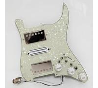 Golpeador precableado con carga HSH compatible con guitarra eléctrica Fender ST Style, Alnico 5 Humbucker y juego de pastilla de bobina única con interruptores de división de bobina, ollas de 500 K