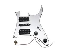 Golpeador precableado para guitarra Actualización Precableada HSH Pickguard Set Multifunción Humbucker Pastillas Arnés De Soldadura Para Guitarra (Color : Silver)