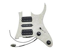 Golpeador precableado para guitarra Actualización Precableada HSH Pickguard Set Multifunción Humbucker Pastillas Arnés De Soldadura Para Guitarra (Color : White02)