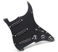 Golpeador precableado para guitarra Conjunto De Panel De Pastilla Individual Para Guitarra Eléctrica, Mini Panel De Pastilla De Doble Pista Pequeño (Color : Black panel-black pickup)