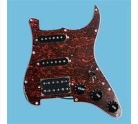 Golpeador Precableado Pastillas Camioneta para la guitarra de ST Electric Alnico Conjunto de circuito doble y doble accesorios de guitarra eléctrica Panel multicolor(Red tortoise shell+black pickup)