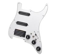 Golpeador Precableado Pastillas SSH precableado Scratchplate Coil Splitting 2 Mini Humbucker con pastilla de bobina golpeador de guitarra eléctrica(Black pickup)