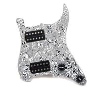 Golpeador Precableado Set Adecuado Para El Conjunto De Circuito Protector De Pastilla De Guitarra Eléctrica ST SQ(Zebra)