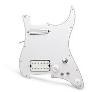 Golpeador Precableado Set El Conjunto De Placa Protectora De Pastillas De Guitarra Eléctrica Alnico Es Adecuado Para Pastillas Magnéticas HH(White)