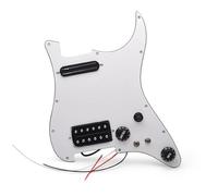 Golpeador Precableado Set El Conjunto De Placa Protectora De Pastillas De Guitarra Eléctrica Alnico Es Adecuado Para Pastillas Magnéticas HH(Black)