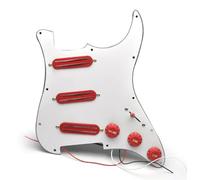 Golpeador Precableado Set Golpeador De Guitarra Precableado SSS Multicolor Mini Humbucker Guitarra Eléctrica Cargada Precableada Para Guitarra Estilo ST(White 8)