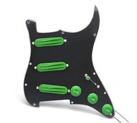 Golpeador Precableado Set Guitarra Precableada Pickguard Mini Humbucker Guitarra Eléctrica Cargada Precableada Para Guitarra Estilo SSS ST(Bk D)