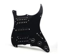 Golpeador Precableado Set Para Golpeador De Guitarra Eléctrica Estilo ST Y Conjunto De Placa Raspadora Precableada Cargada HSH(Black A)