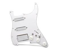 Golpeador Precableado Set Para SSH Mini Humbucker De División De Bobina Precableado Cargado De Alto Rendimiento Con Pastilla De Bobina(White)