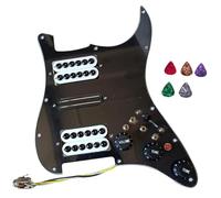 Golpeador Precableado Set Pastillas Mini Humbucker De Alto Rendimiento para Pastilla Golpeador De Guitarra Eléctrica(Black)