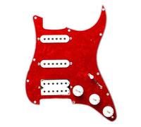 Golpeador Precableado Set Placa Rascadora Precableada Cargada Para Pastilla De Golpeador De Guitarra Eléctrica SSH Accesorios De Guitarra Eléctrica(White)