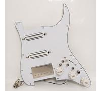 Golpeador precableado SSH para guitarra Fender ST Style, Alnico 5 Humbucker y pastillas de doble riel, arnés de cableado de interruptor múltiple dividido en bobina, kit de actualización de repuesto de