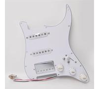Golpeador Strar de guitarra precableado con división de bobina SSL1 SSL1 TH-4 Alnico 5 pastillas Humbucker para Fender USA/México Stratocaster piezas de repuesto (blanco)