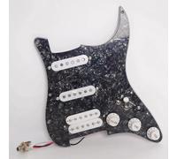 Golpeador Strar de guitarra precableado con división de bobina SSL1 SSL1 TH-4 Alnico 5 pastillas Humbucker juego para Fender USA/México Stratocaster piezas de repuesto (perla negra)