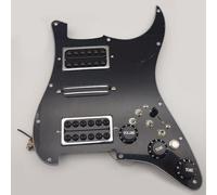 Golpeador Strat precableado con división de bobina, juego de pastillas Humbucker para Fender USA/México Stratorcast piezas de repuesto (negro)