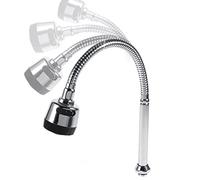 Golpecito del grifo del fregadero de la cocina con el tubo flexible, 304 colocaciones durables del grifo del canalón del eslabón giratorio del acero inoxidable, solo grifo de la cocina de la manija