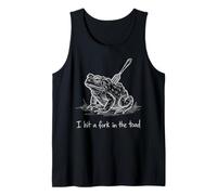 Golpeé un Tenedor en el Sapo Funny Frog Meme Camiseta sin Mangas