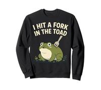 Golpeé un Tenedor en el Sapo Funny Frog Meme Sudadera