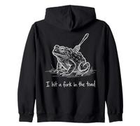 Golpeé un Tenedor en el Sapo Funny Frog Meme Sudadera con Capucha