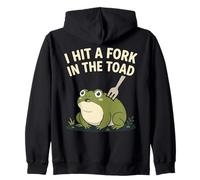 Golpeé un Tenedor en el Sapo Funny Frog Meme Sudadera con Capucha