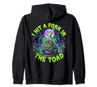Golpeé un Tenedor en el Sapo Funny Frog Meme Sudadera con Capucha