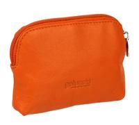 Golunski Monedero de cuero para mujer, Orange, Monedero