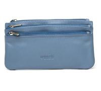 Golunski Monedero de piel de napa con 3 cremalleras, piel auténtica suave, cartera compacta para mujer, 17,5 x 10 cm, marca del Reino Unido desde 1953, m azul, L, Contemporáneo