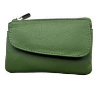 Golunski Monedero pequeño de cuero con tarjetero de crédito, piel suave, Green, Monedero