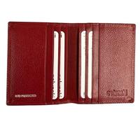 Golunski - Tarjetero delgado de piel auténtica con protección RFID 889 para hombres y mujeres, Red, Talla única, Contemporáneo