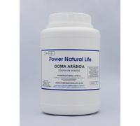 Goma Arábiga en Polvo 100% Pura Power Natural Life | Goma Acacia Polvo Grado Alimentario | E414 Emulsionante Natural Estabilizador | Decoración Pasteles | Vino Cerveza Estabilización| Envase de 1kg