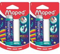 Goma de Borrar Maped Pixel Party - Borrado Perfecto, Diseño Innovador - Ideal para Estudiantes - Maped (Paquete de 2)