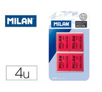 Goma de borrar milan nata 624 blister de 4 unidades