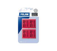 Goma de Borrar Milan Nata Blanca Blister de 4 Unidades