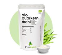 Goma de guar BIO 200g | Guar Gum Bio Harina de semillas de guar procedente de la agricultura controlada E412 Sin gluten Agente aglutinante espesante (200 g, Harina de semillas de guar)
