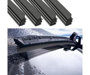 Goma de repuesto universal para limpiaparabrisas, tiras de goma de repuesto, para coche, evite daños por vidrio, 4 piezas, goma limpiaparabrisas universal de 700 mm, goma para limpiaparabrisas