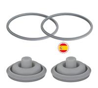Goma de Sellado para Olla a Presión WMF Perfect Plus - Junta de Repuesto para Tapa, Válvula y Mango (Ø 22 cm, 2 uds) - Compatible con Modelos 2.5L a 8.5L