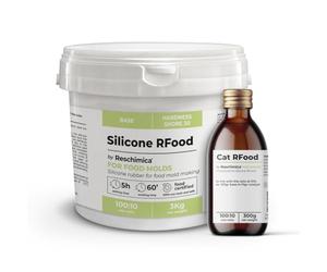 Goma de Silicona alimentaria R Food | Moldes para Alimentos DIY | Silicona no tóxica certificada | Fácil de Usar en casa | para Chocolate, Fondant, Hielo, gofres y más (3 kg)
