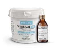 Goma de Silicona Líquida R15, ideal para moldes de silicona blanda y endurecimiento rápido, ideal para hacer moldes para resina, cera, yeso y hormigón (5 kg)