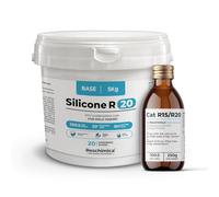 Goma de Silicona Líquida R20, ideal para moldes de silicona blanda, endurecimiento rápido, moldes DIY, ideal para hacer moldes para resina, cera, yeso y hormigón (1, Kilogramos)