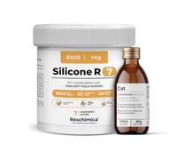 Goma de Silicona Líquida R7, ideal para moldes de silicona blanda, endurecimiento rápido, moldes DIY, ideal para hacer moldes para resina, cera, yeso y hormigón (1 kg)