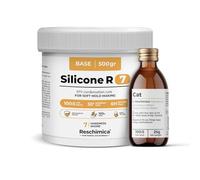 Goma de Silicona Líquida R7, ideal para moldes de silicona blanda, endurecimiento rápido, moldes DIY, ideal para hacer moldes para resina, cera, yeso y hormigón (500 gr)